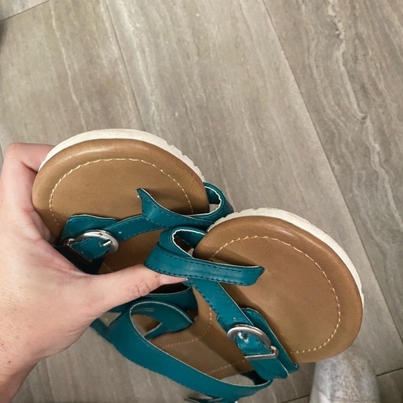 Nicole teal blue green sandals shoes size 7 - Picture 6 of 6